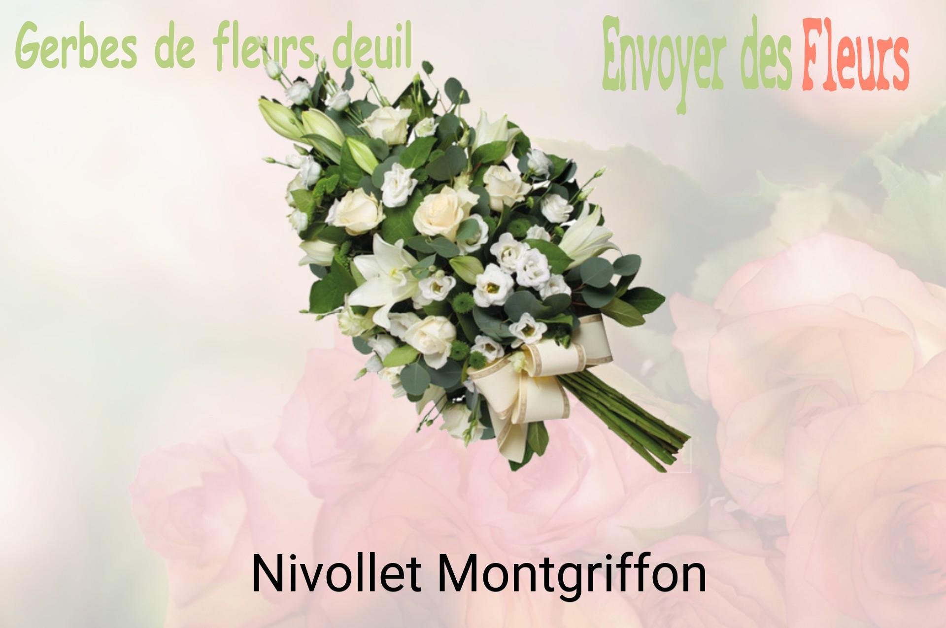 Gerbe de fleurs de deuil livrée à Nivollet-Montgriffon